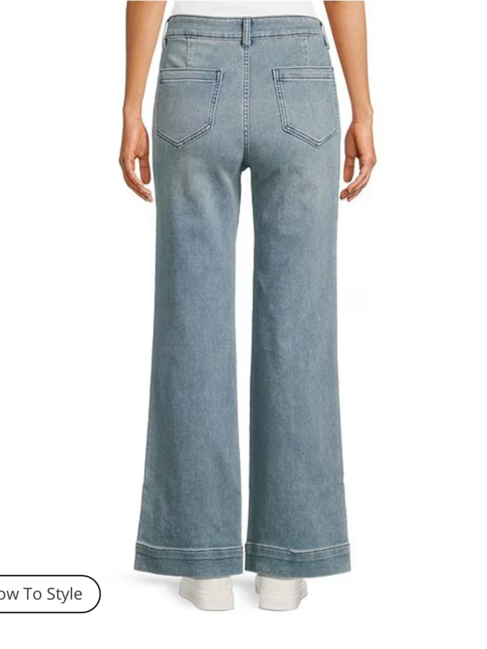 Faherty Stretch Terry High Rise Wide Leg Front Patch Pocket Jeans- Size 24 - Picture 2 of 9